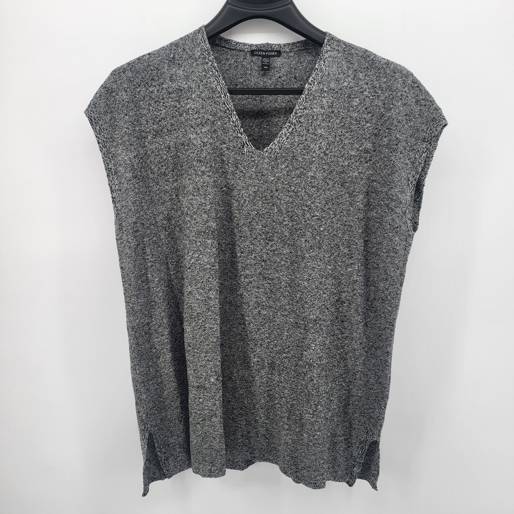 Eileen Fisher Heathered Gray V-Neck Tunic